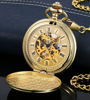 KZKR Golden Sliver Bronze Men Women Pocket Watch - Bestadvisor