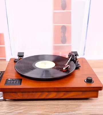 1byone 471UK-0002 Vintage Style Turntable with Built-In Speakers - Bestadvisor