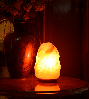 Salt Lamps Himalayan salt lamp Natural Rock On Wooden Base - Bestadvisor