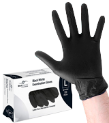 MediHands Black Powder Free Nitrile Gloves