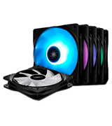 DEEP COOL (RF120M) 120mm RGB Fans with Hubs (Pack of 5)