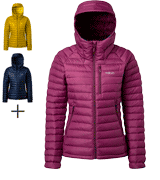 Rab Microlight Alpine highly packable and warm down hooded jacket