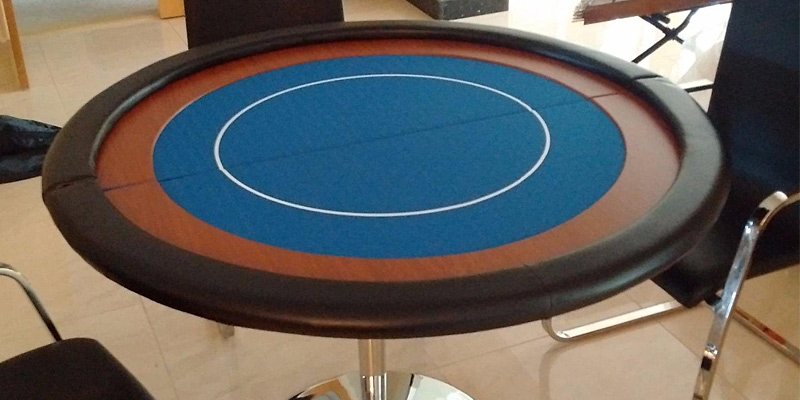 Review of EBS Compact Folding Round Poker Table Top in Blue Speed Cloth - 120cm