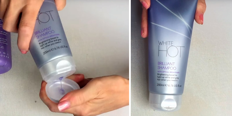 Review of White Hot Brilliant Shampoo lights up white & grey hair, banishes brassy tones, purple shampoo