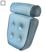Blue Coast Collection BCC-001 Bath Pillow for Tub with 4 Strong Suction Cups