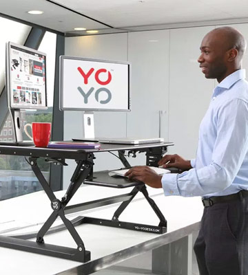 Yo-Yo Desk 90 BLACK Adjustable Standing Desk - Bestadvisor