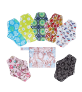 Rovtop 7Pcs Heavy Flow Night Washable Cloth Reusable Sanitary Pads