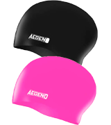 Aegend Durable Silicone Swim Caps for Long Hair