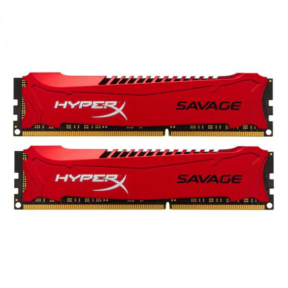 HyperX Savage 8 GB 1600 MHz DDR3 CL9 DIMM (Kit of 2) XMP, Red