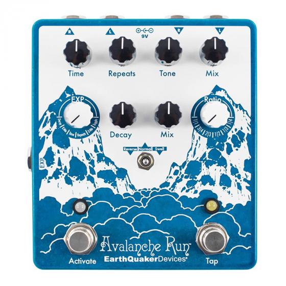 EarthQuaker Avalanche Run V2 Stereo Reverb & Delay Pedal with Tap Tempo