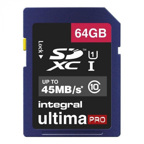 Integral INSDX64G10-45 64GB SDXC Class 10 Memory Card