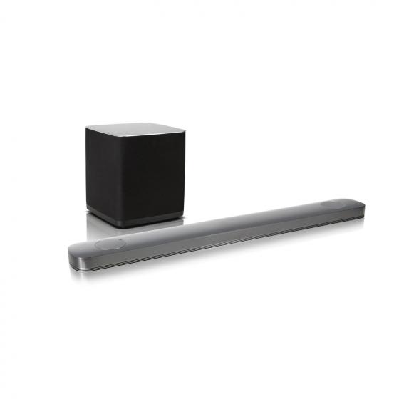 LG SJ9 Soundbar and Subwoofer with 500w Total Output and Dolby Atmos in Black