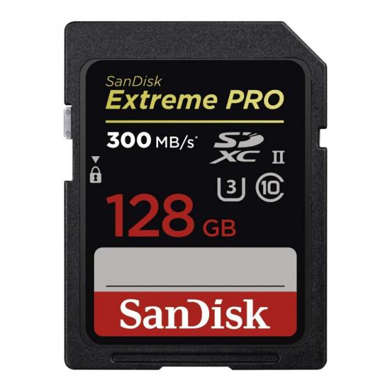 SanDisk Extreme PRO UHS-II 128 GB Class 10 U3 SDXC Memory Card