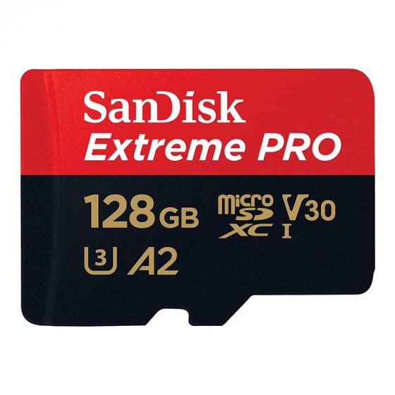 SanDisk Extreme PRO 128 GB microSDXC Memory Card with SD Adapter