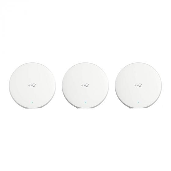 BT Mini Whole Home Wi-Fi AC1200 Mesh Wi-Fi for Seamless (Pack of 3)