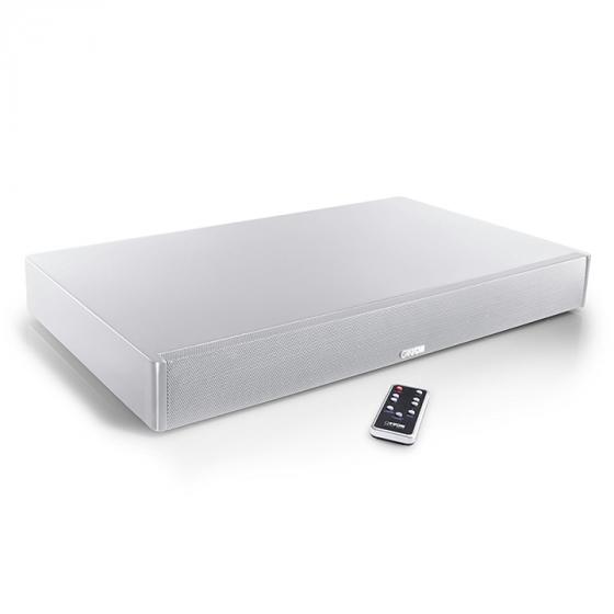 Canton DM50 TV Soundbase, 2.1 200 W Virtual Surround Sound with Glass Top - Silver