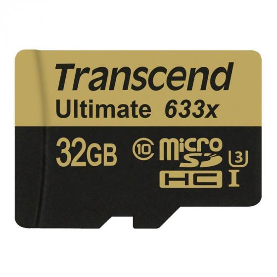 Transcend Ultimate 633x 32GB microSDHC Class 10 USH-I U3 Memory Card