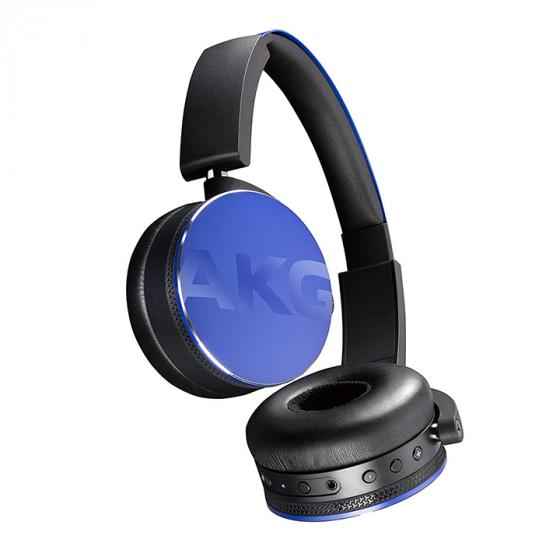 AKG Y50BT Portable Foldable On-Ear Rechargeable Bluetooth Headphones - Blue