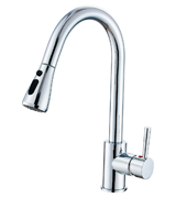 Heable High Arc Pull Out Kitchen Sink Mixer Tap with Pull Down Sprayer