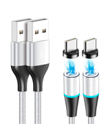 RAVIAD (RI-083-SI) Magnetic USB-C Cable (2 Pack)