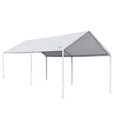 Quictent 3x6M Heavy Duty Carport White Portable Garage Steel Frame Car Shelter Outdoor Car Canopy With Waterproof Tear Resistance Cove