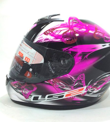 LS2 F351 Flutter Pink Purple Full Face Womens Motorcycle Helmet - Bestadvisor