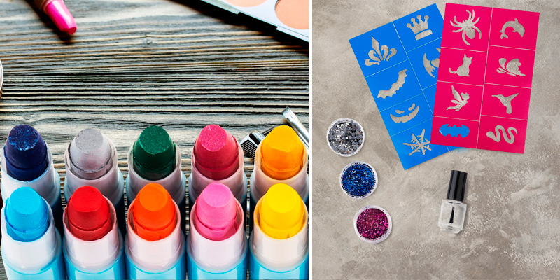 Review of Blue Squid 10 Colours Hair Chalk with Glitter Tattoo Set