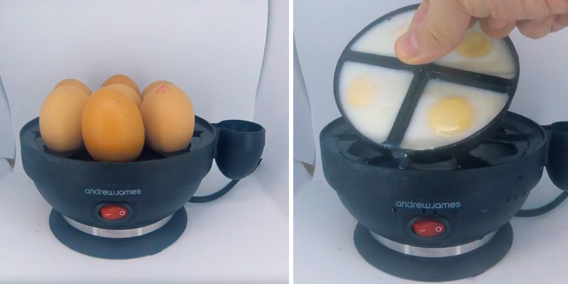 Review of Andrew James EASY Egg Boiler Poacher Electric Cooker with Steamer Attachment