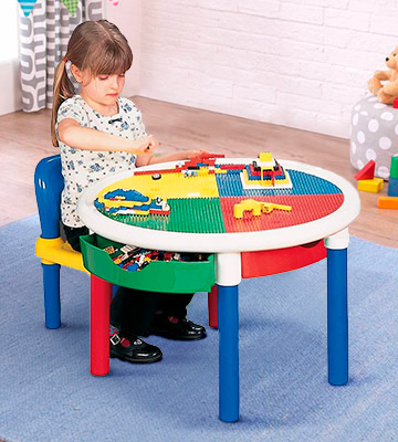 Review of Liberty House Round 4-Drawer Lego building Activity Table