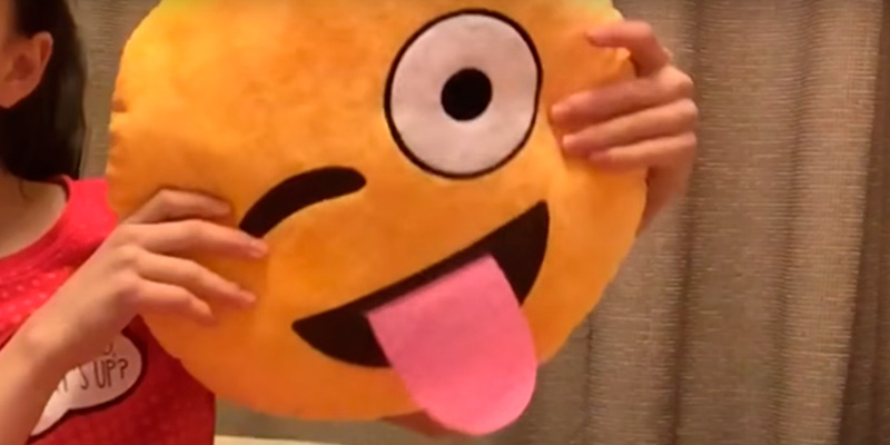 Review of The Fone Stuff Emoji Pillow Sticking Tongue Out Cushion Emoticon Plush Smiley Cushion Pillow