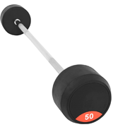 Gorilla Sports 10KG - 50KG Fixed Rubber Barbell