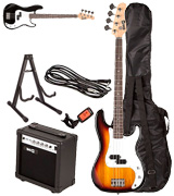 RockJam RJBG01-SK-SB Full Size Bass Guitar Super Kit