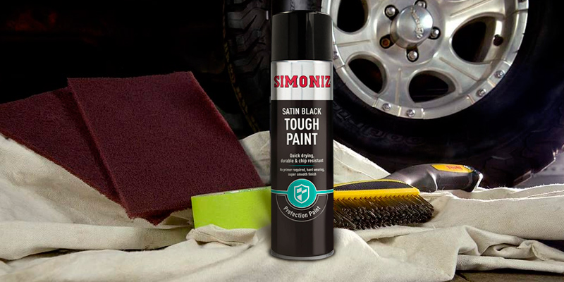 Review of Simoniz 1 x Large Tough Satin Black Aerosol Car Auto Spray Paint 500ml SIMVHT51D