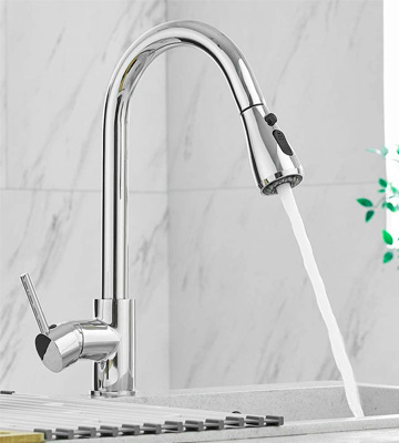 Heable High Arc Pull Out Kitchen Sink Mixer Tap with Pull Down Sprayer - Bestadvisor