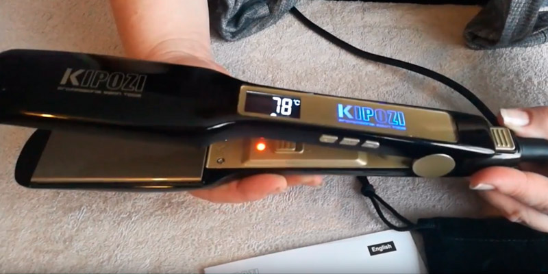 Review of KIPOZI Professional Hair Straighteners Wide Plates with Digital LCD Display Dual Voltage