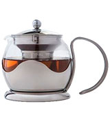 Sabichi Silver Glass Teapot