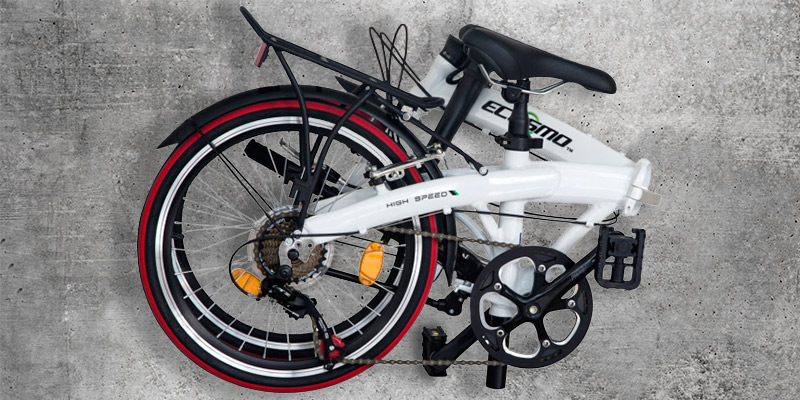 ECOSMO 20" Lightweight Alloy Folding City Bicycle Bike in the use - Bestadvisor