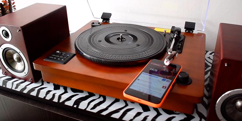 Review of 1byone 471UK-0002 Vintage Style Turntable with Built-In Speakers