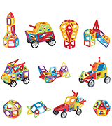 Limmys 74 Pieces and an Idea Booklet Magnetic Building Blocks