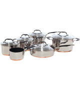 ProWare Set of 6 Copper Base Cookware