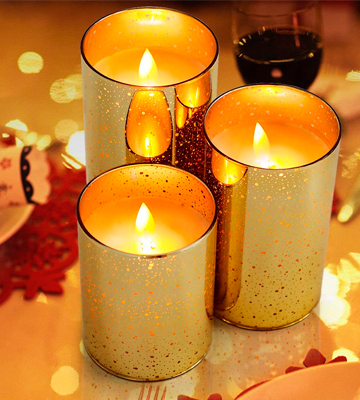 Review of YMing Real Wax Effect Gold Glass LED Flameless Candles Set