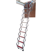 BPS Access Solutions Unique 2.74m (9') Concertina Loft Ladder Superb compact design
