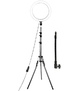 VEVICE (VE201V907IC11E) 10-inch Dimmable Ring Light with Tripod
