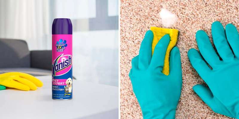 Review of Vanish Carpet Cleaner + Upholstery Pet Expert Foam Shampoo, Large Area Cleaning