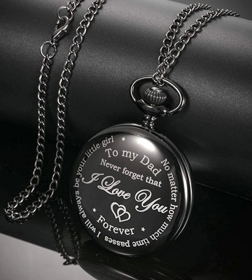 Review of Hicarer Dad Gift from Daughter to Father Engraved Pocket Watch
