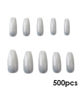 MAKARTT False Nails 500pcs Ballerina Nail Tips Coffin Nails Full Cover Natural Color False