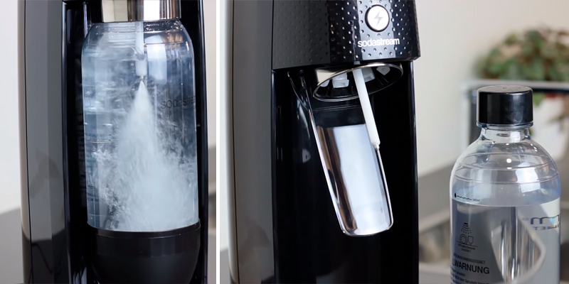 SodaStream Spirit One Touch Electric Sparkling Water Maker in the use