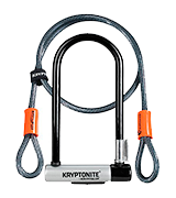 Kryptonite Kryptolok Standard Bicycle U-Lock w/4-foot Flex Cable