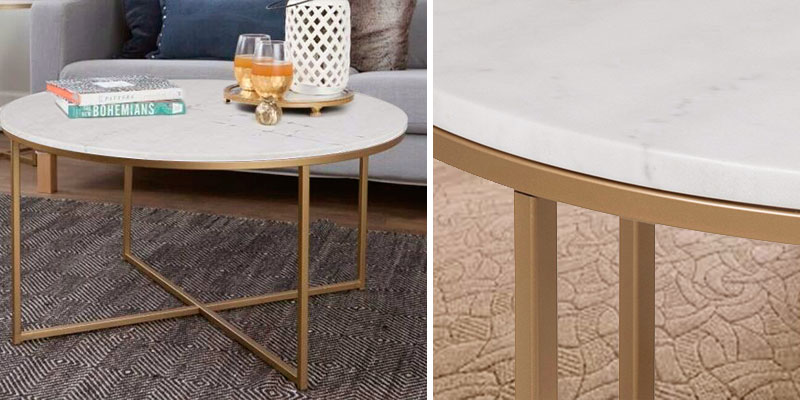Review of DES SELMA MARBLE TOP Lounge Area Round Coffee Table