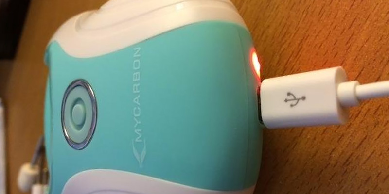 MY CARBON Natural Beauty Rechargeable Electric Callus Remover with Manicure Drills in the use